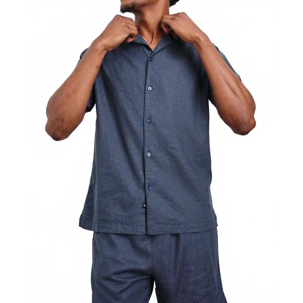 NEW RAILS atlas short-sleeve shirt in navy cedar vertical - Picture 2 of 5